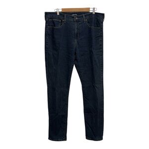 Lands’ End Men’s Flannel Lined Jeans Blue Straight Leg Winter Pants Size 36/32